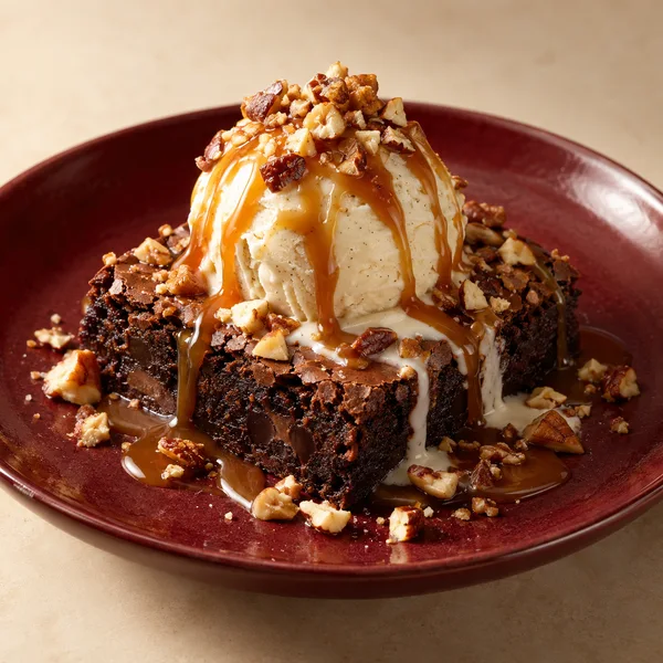Brownie de chocolate da demonstração